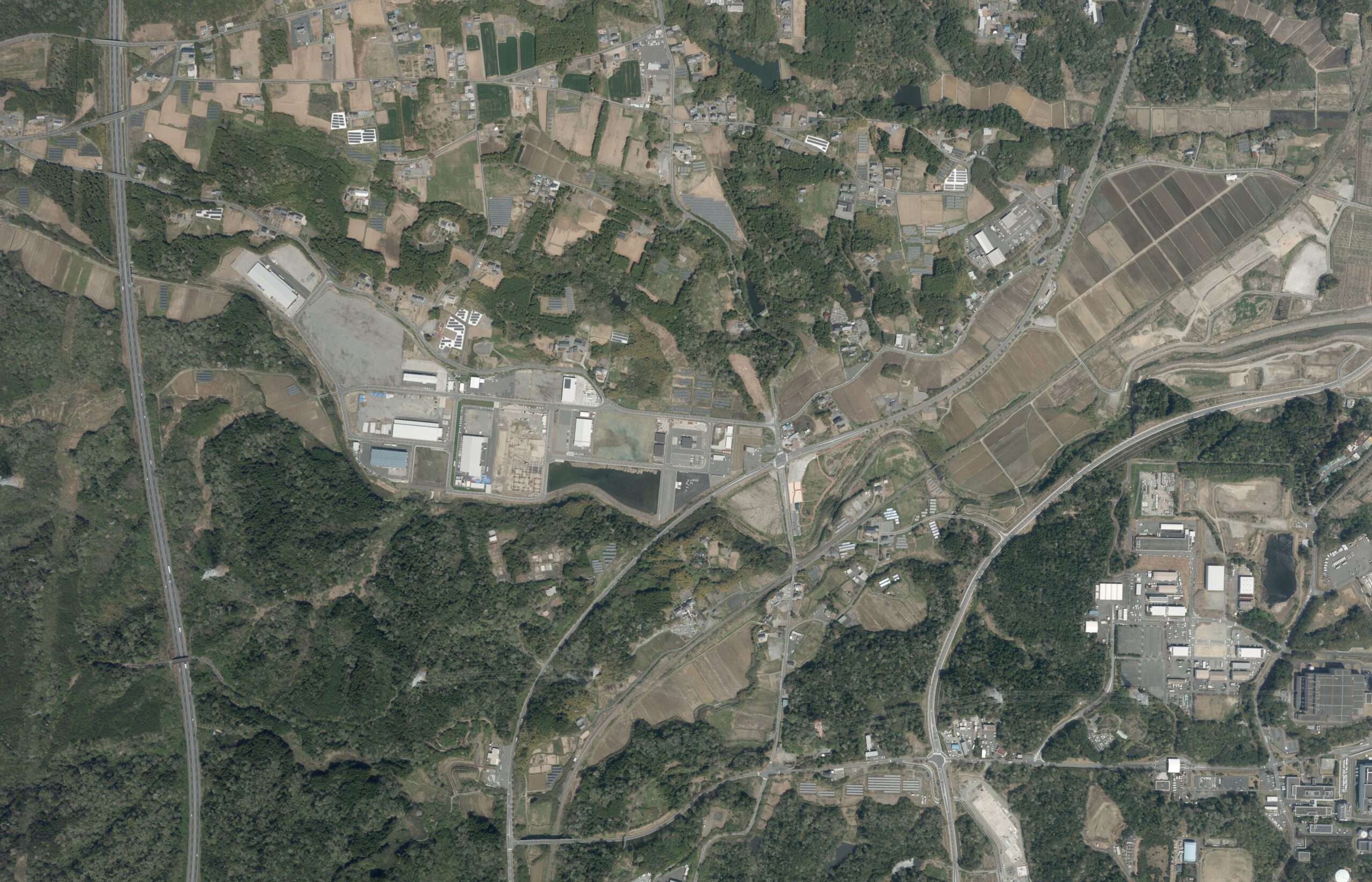 富岡町 航空写真