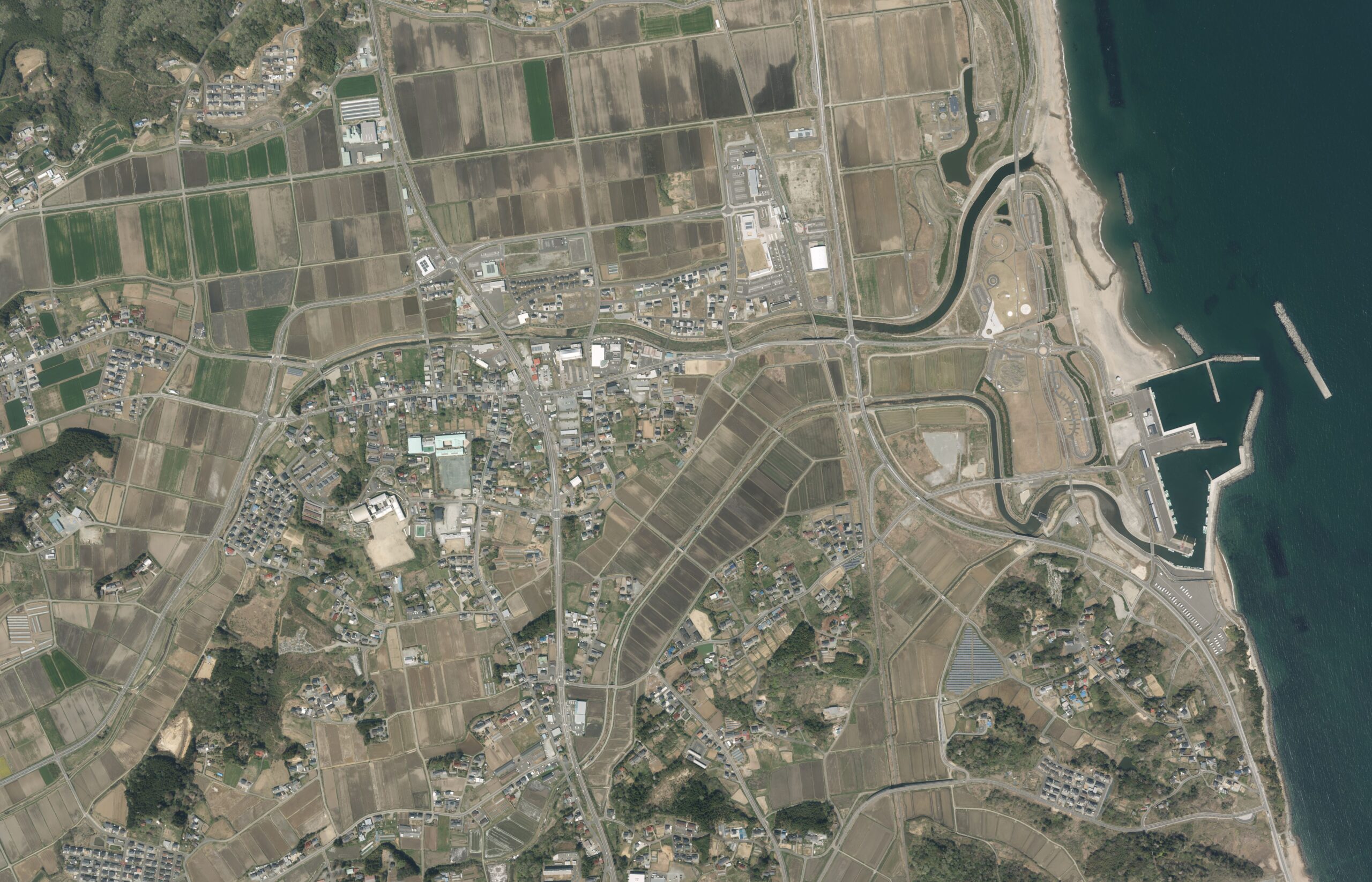 新地町 航空写真