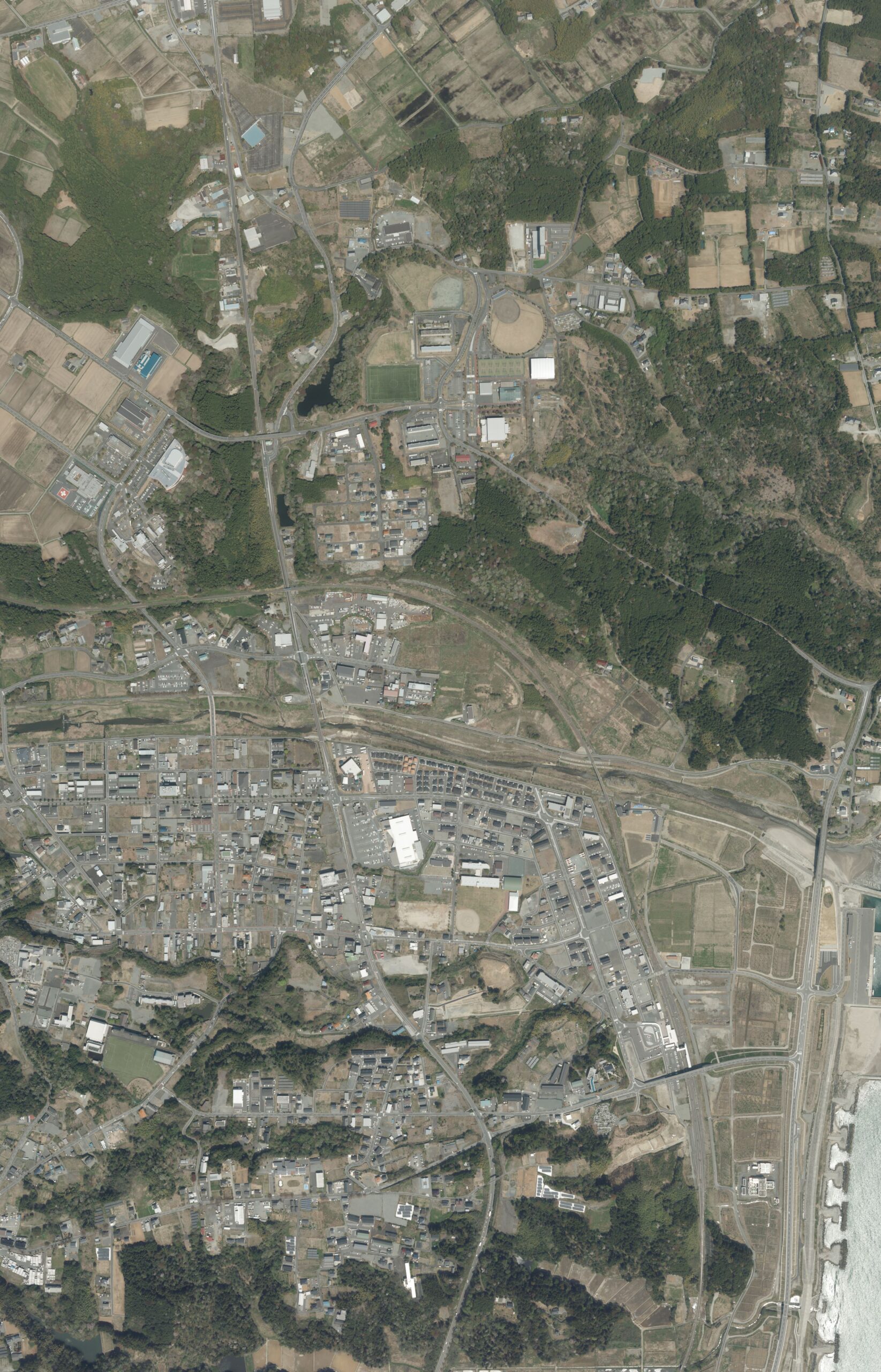 富岡町 航空写真