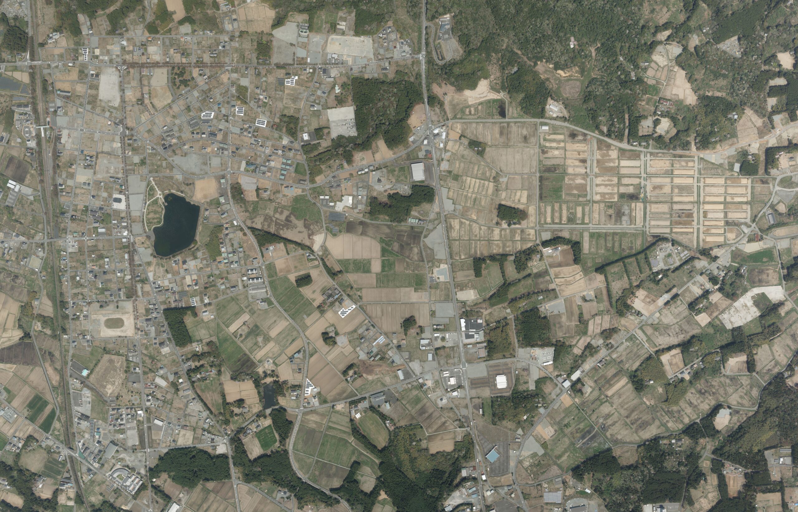 富岡町 航空写真